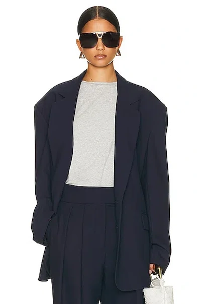 Helsa Oversized Suit Blazer In Navy