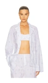 Helsa Pajama Top In Blue
