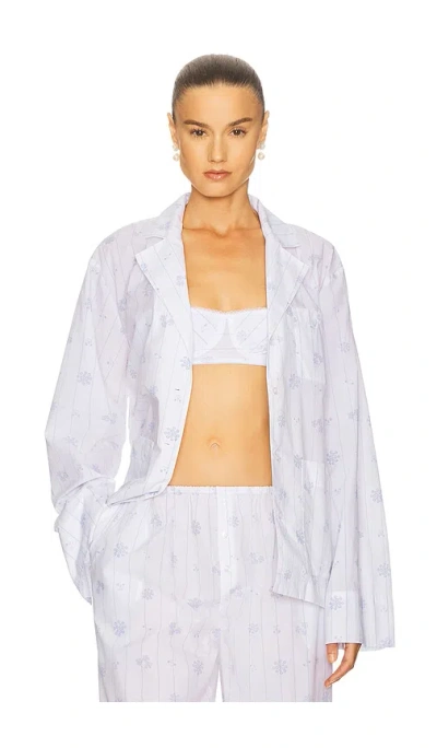 Helsa Pajama Top In Blue