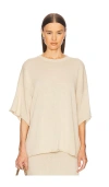 Helsa Palmer Knit Top In 천연 리넨