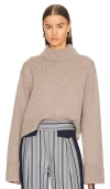 Helsa Pamelia Crew Neck Sweater In Taupe