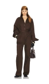 Helsa Paperbag Jumpsuit In Brown