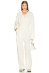 Helsa Paperbag Jumpsuit In Buttercream