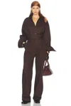 Helsa Paperbag Jumpsuit In Cacao