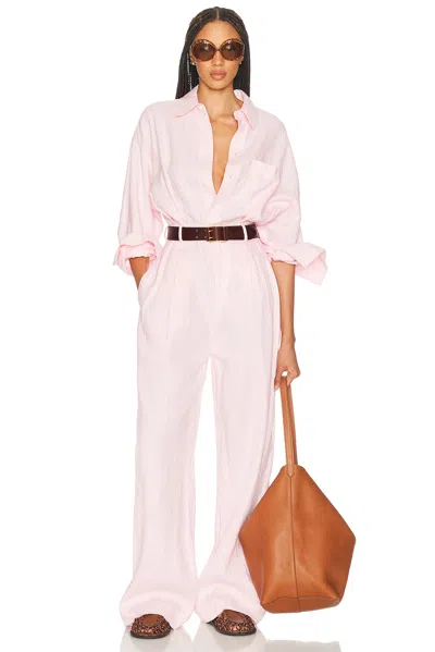Helsa Paperbag Jumpsuit In Pink