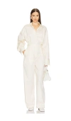 Helsa Paperbag Jumpsuit In Cream