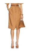 Helsa Paperbag Skirt In Tan