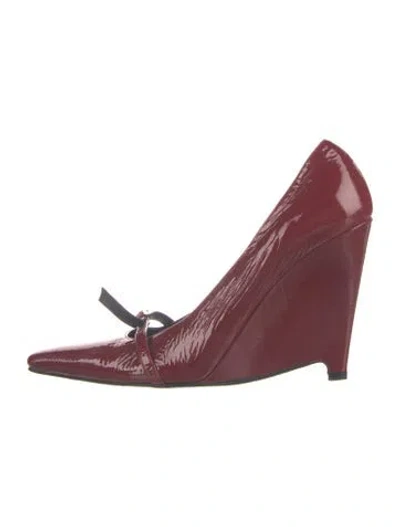 Pre-owned Helsa Patent Leather Pumps In Red