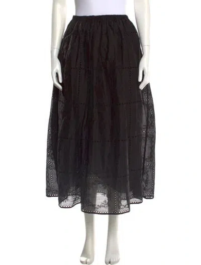 Pre-owned Helsa Patterned Midi Length Skirt W/ Tags In Black