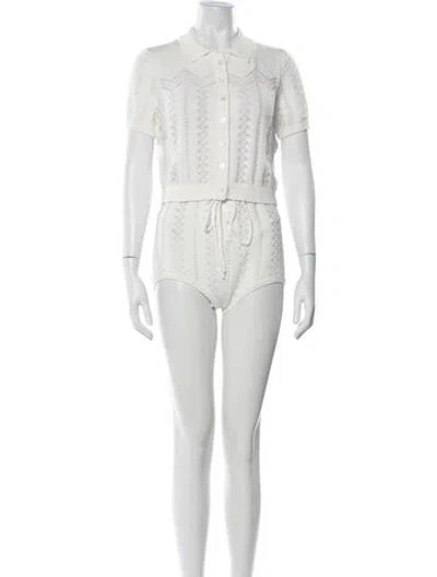 Pre-owned Helsa Patterned Set In White