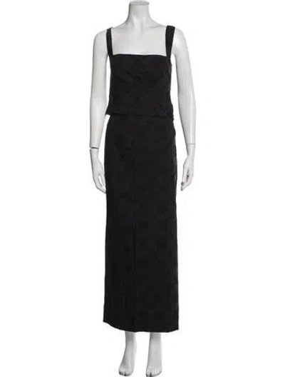 Pre-owned Helsa Patterned Skirt Set In Blue