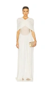 Helsa Philomena Jersey Dress In Cream