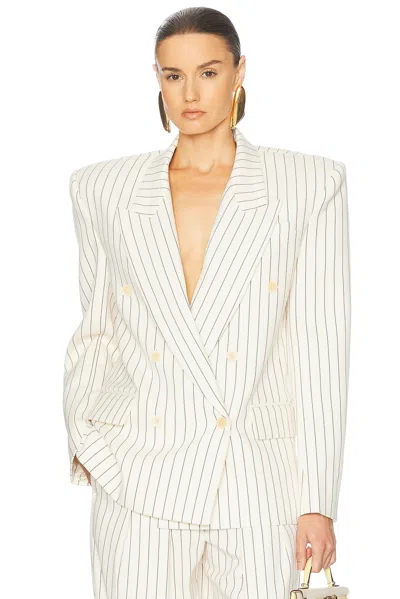 HELSA PINSTRIPE DOUBLE BREASTED BLAZER