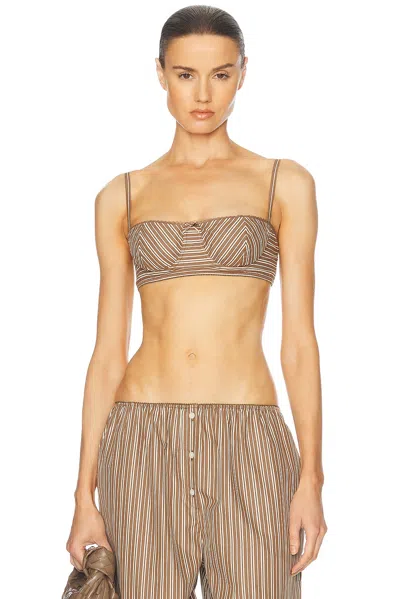 HELSA PINSTRIPE POPLIN BRA