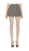 Helsa Pinstripe Structured Mini Skirt In Multi