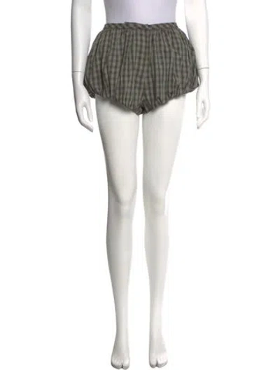 Pre-owned Helsa Plaid Print Mini Shorts In Multicolor
