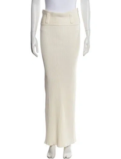 Pre-owned Helsa Pleated Accents Long Skirt In Neutral