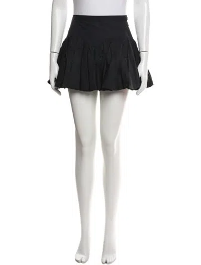 Pre-owned Helsa Pleated Accents Mini Skirt In Black