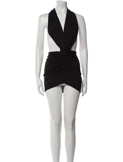 Pre-owned Helsa Pleated Accents Mini Skirt W/ Tags In Black