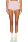 Helsa Pointelle Boy Shorts In Barely Pink