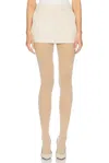 Helsa Recycled Twill Trouser Mini Skirt In Light Khaki