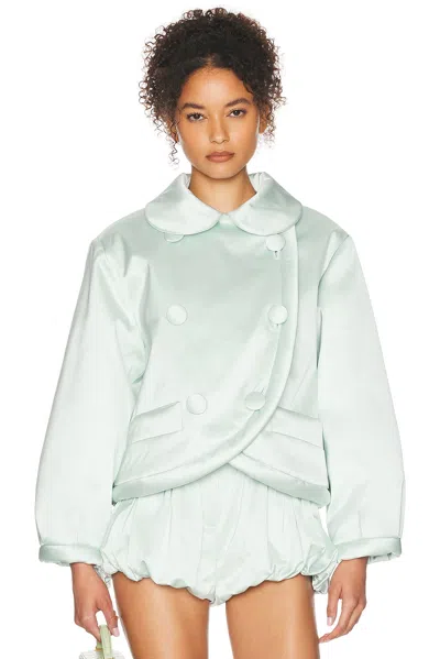 Helsa Sateen Puff Jacket In Blue