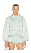 Helsa Sateen Puff Jacket In White