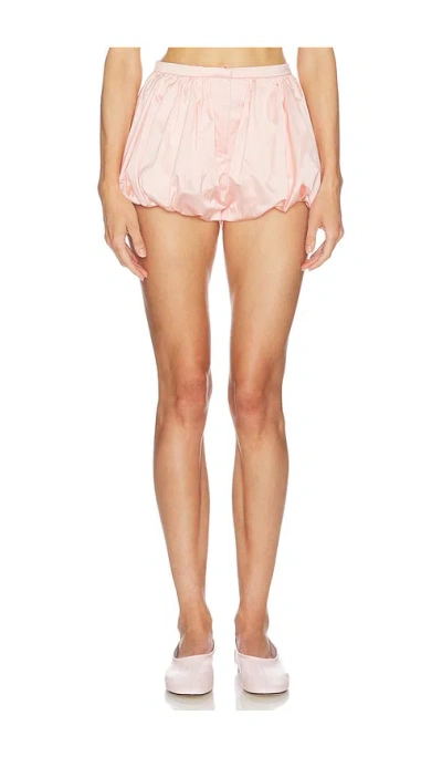 Helsa Sateen Puff Shorts In Pink