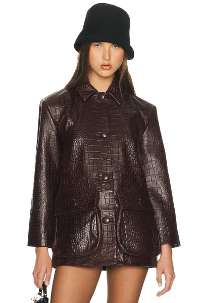 Helsa Schoolyard Jacket In Burgundy