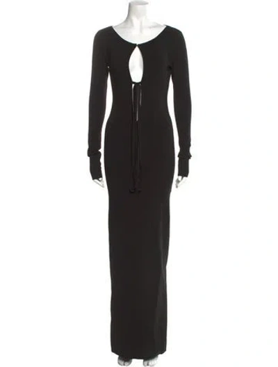 Pre-owned Helsa Scoop Neck Long Dress W/ Tags In Black