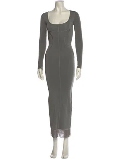 Pre-owned Helsa Scoop Neck Long Dress W/ Tags In Gray