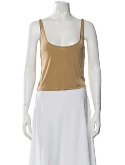 Pre-owned Helsa Scoop Neck Sleeveless Top In Neutral