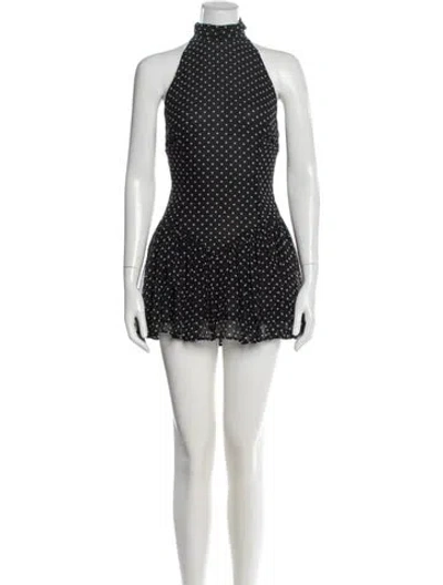 Pre-owned Helsa Silk Mini Dress In Black