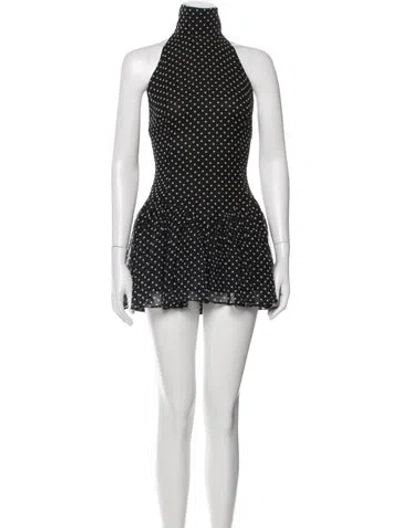 Pre-owned Helsa Silk Mini Dress In Black