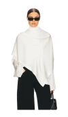 Helsa Silk Tunic With Detachable Scarf In 화이트