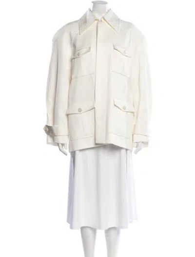 Pre-owned Helsa Silk Utility Jacket In Neutrals
