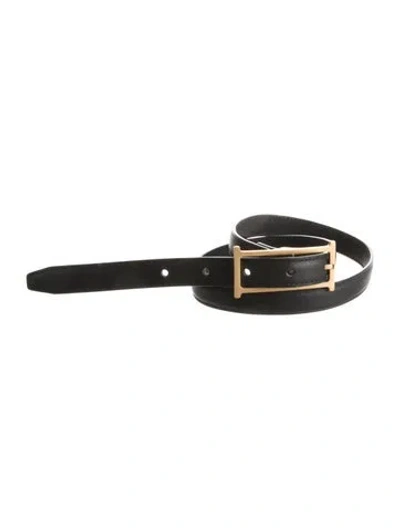 Pre-owned Helsa Skinny Leather Belt In Black
