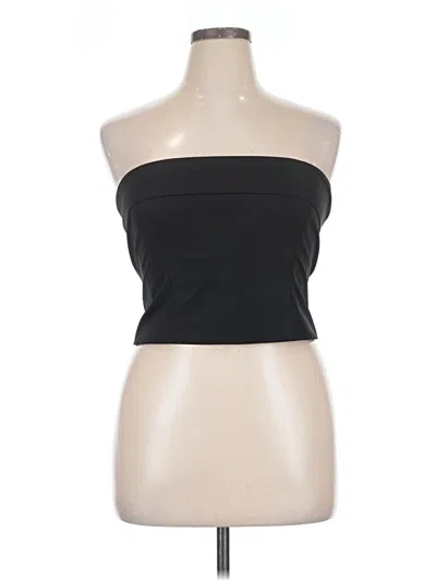 Pre-owned Helsa Sleeveless Top Black Strapless Neckline Tops