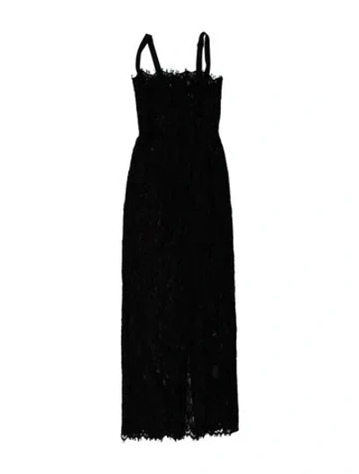 Pre-owned Helsa Square Neckline Long Dress In Black
