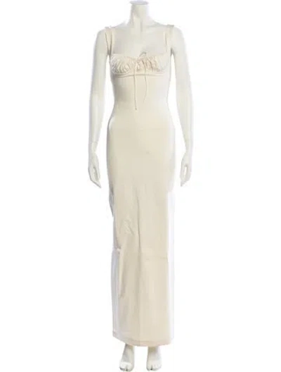 Pre-owned Helsa Square Neckline Long Dress In Neutral