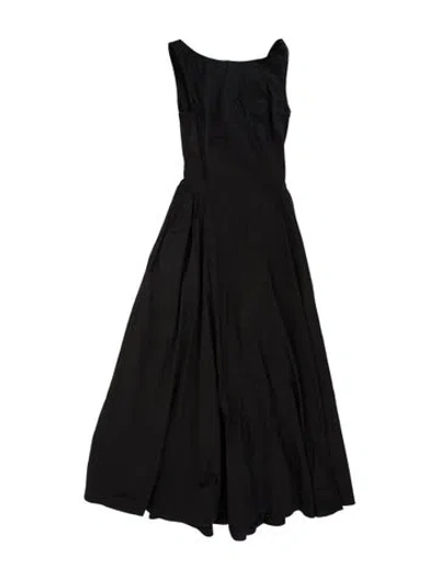 Pre-owned Helsa Square Neckline Midi Length Dress In Brown