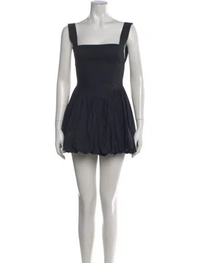 Pre-owned Helsa Square Neckline Mini Dress In Black