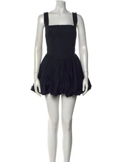 Pre-owned Helsa Square Neckline Mini Dress In Black