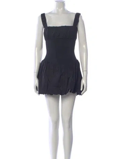 Pre-owned Helsa Square Neckline Mini Dress In Blue