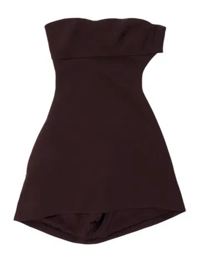 Pre-owned Helsa Square Neckline Mini Dress In Brown