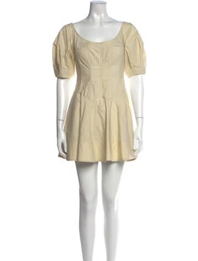Pre-owned Helsa Square Neckline Mini Dress W/ Tags In Neutral
