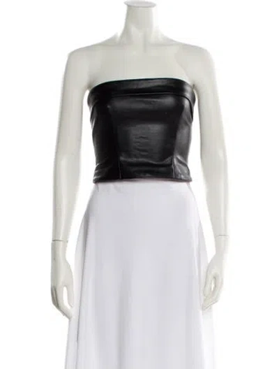 Pre-owned Helsa Strapless Crop Top In White
