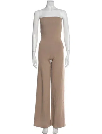 Pre-owned Helsa Strapless Jumpsuit W/ Tags In Neutral