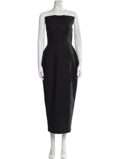 Pre-owned Helsa Strapless Knee-length Dress In Black
