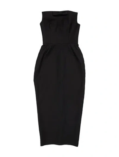 Pre-owned Helsa Strapless Knee-length Dress In Blue